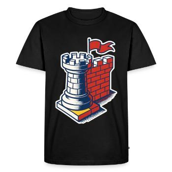 Chess Player Tower as Castle Chess Lover - Men's Premium Organic T-Shirt - black - Front - Nico (187cm)