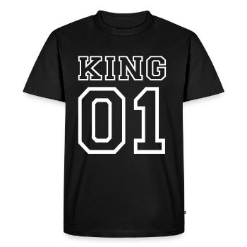 roi 01 - T-shirt Premium bio Homme - noir - Devant - Nico (187cm)