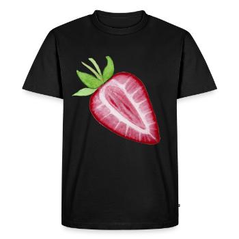 Fraise - T-shirt Premium bio Homme - noir - Devant - Nico (187cm)