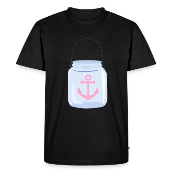 Ancre sur verre - T-shirt Premium bio Homme - noir - Devant - Nico (187cm)