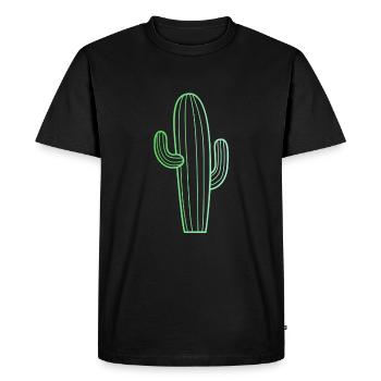 cactus - Men's Premium Organic T-Shirt - black - Front - Nico (187cm)