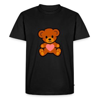 cute teddy bear - Men's Premium Organic T-Shirt - black - Front - Nico (187cm)
