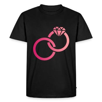 bague de mariage - T-shirt Premium bio Homme - noir - Devant - Nico (187cm)