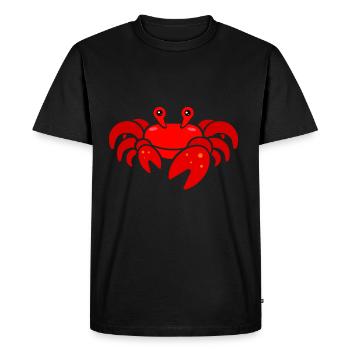 crab - Men's Premium Organic T-Shirt - black - Front - Nico (187cm)
