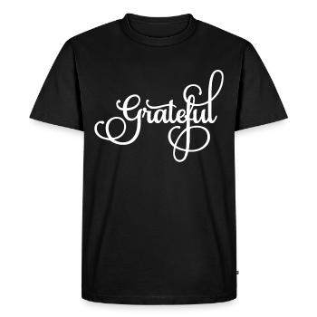 Merci - T-shirt Premium bio Homme - noir - Devant - Nico (187cm)