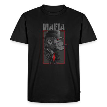 Mafia monkey - Men's Premium Organic T-Shirt - black - Front - Nico (187cm)