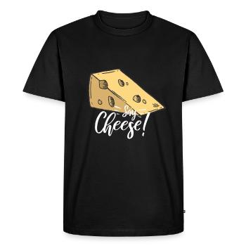 Dites fromage! - T-shirt Premium bio Homme - noir - Devant - Nico (187cm)