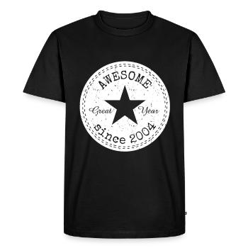 Awesome grande année since 2004 Cadeau Party - T-shirt Premium bio Homme - noir - Devant - Nico (187cm)