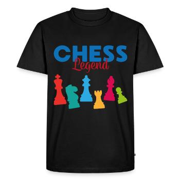 Chess legend sport gift chess master - Men's Premium Organic T-Shirt - black - Front - Nico (187cm)