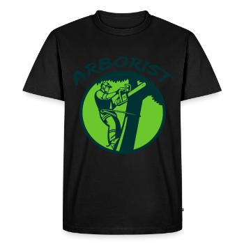 Arborist Forest Saying Wood Gift Profession - Men's Premium Organic T-Shirt - black - Front - Nico (187cm)