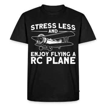 Modèle d’avion Modèle d’avion Cadeau de vol - T-shirt Premium bio Homme - noir - Devant - Nico (187cm)
