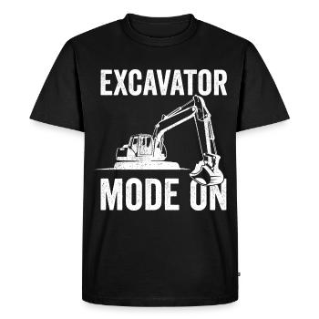 Excavator Construction Worker - Men's Premium Organic T-Shirt - black - Front - Nico (187cm)