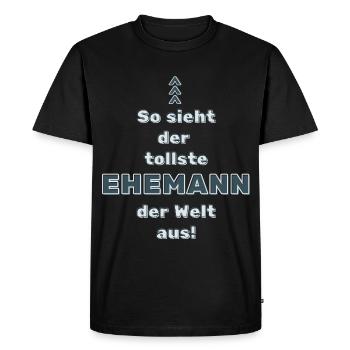 This is what the best husband in the world looks like. - Men's Premium Organic T-Shirt - black - Front - Nico (187cm)