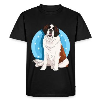 Saint Bernard Dog St. Bernard Dog Gift - Men's Premium Organic T-Shirt - black - Front - Nico (187cm)