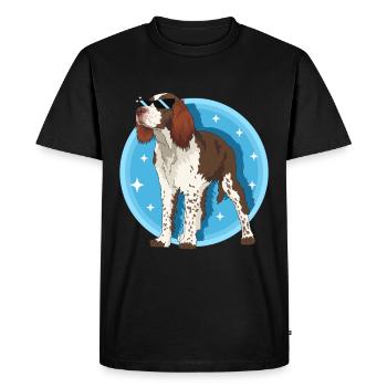 Cadeau de chien English Springer Spaniel - T-shirt Premium bio Homme - noir - Devant - Nico (187cm)