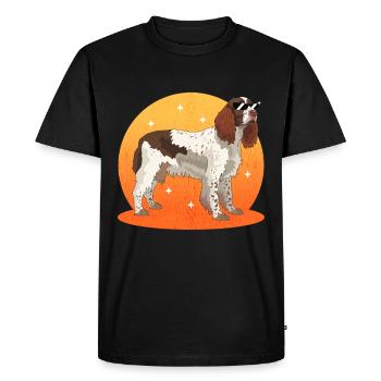 Anglais Springer Spaniel Chien Cadeaux - T-shirt Premium bio Homme - noir - Devant - Nico (187cm)