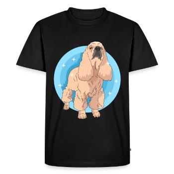 American Cocker Spaniel Dog Gift - Men's Premium Organic T-Shirt - black - Front - Nico (187cm)