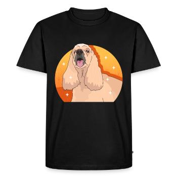 American Cocker Spaniel Dog Gifts - Men's Premium Organic T-Shirt - black - Front - Nico (187cm)