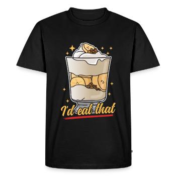 Banana Pudding Banana Pudding Gift - Men's Premium Organic T-Shirt - black - Front - Nico (187cm)