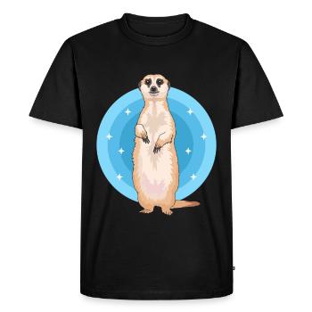 Suricate Mignon Cadeau de suricate - T-shirt Premium bio Homme - noir - Devant - Nico (187cm)