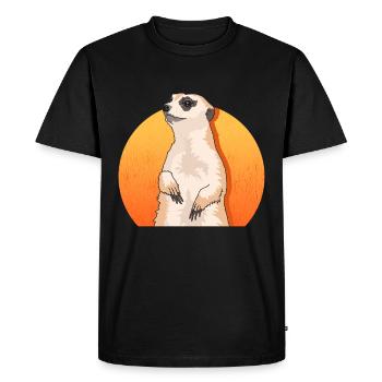 Suricate Mignon Cadeaux de suricate - T-shirt Premium bio Homme - noir - Devant - Nico (187cm)