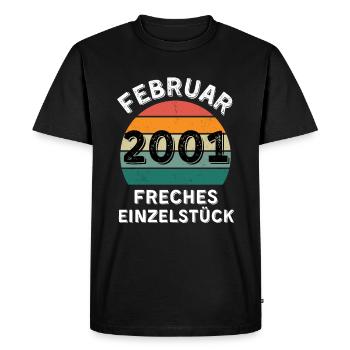 Février 2001 Pièce unique effrontée - T-shirt Premium bio Homme - noir - Devant - Nico (187cm)