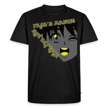 Anime pas Cartoon - T-shirt Premium bio Homme - noir - Devant - Nico (187cm)