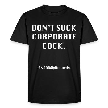 ANGOR - T-shirt Premium bio Homme - noir - Devant - Nico (187cm)
