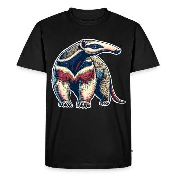 Fourmilier - T-shirt Premium bio Homme - noir - Devant - Nico (187cm)