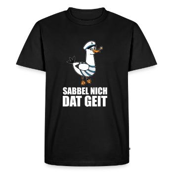Sabbel nich Möwe Hamburg Bremen North German North - Men's Premium Organic T-Shirt - black - Front - Nico (187cm)