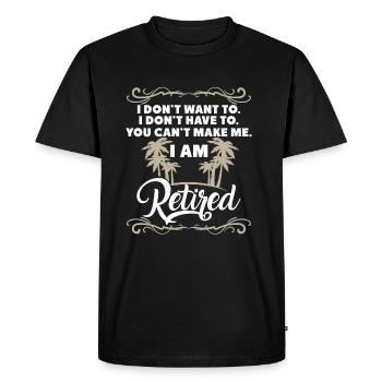 Finally a pension - Men's Premium Organic T-Shirt - black - Front - Nico (187cm)