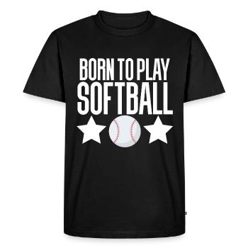 Softball - T-shirt Premium bio Homme - noir - Devant - Nico (187cm)