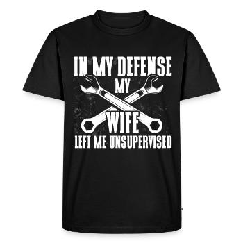 Drôle de repaire de voitures Mécanicien automobile Amateurs de voitures - T-shirt Premium bio Homme - noir - Devant - Nico (187cm)
