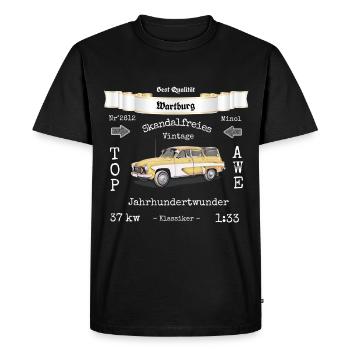 Wartburg DDR Automobile- Vintage - T-shirt Premium bio Homme - noir - Devant - Nico (187cm)