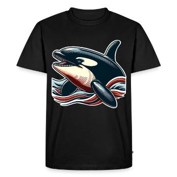 Orque Épaulard - T-shirt Premium bio Homme - noir - Devant - Nico (187cm)