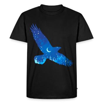 Starry sky bird - Men's Premium Organic T-Shirt - black - Front - Nico (187cm)
