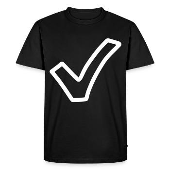 Haken Emoji Skizze Zeichnung weiß - T-shirt Premium bio Homme - noir - Devant - Nico (187cm)