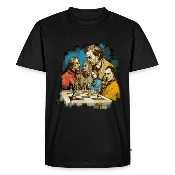 Chess science - Men's Premium Organic T-Shirt - black - Front - Nico (187cm)