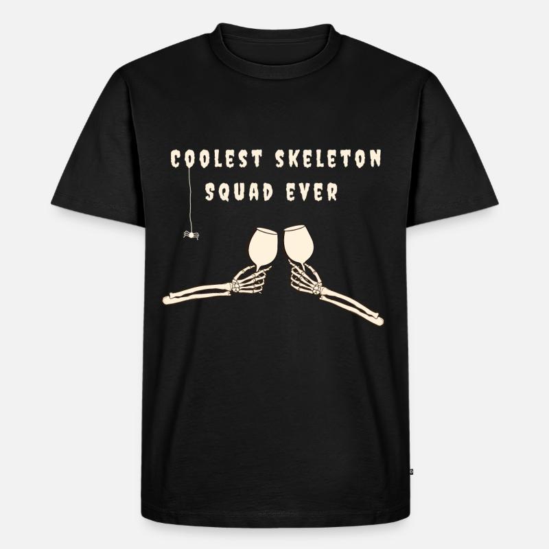 Coolest skeleton squad ever Halloween - Männer Premium Bio T-Shirt - Schwarz