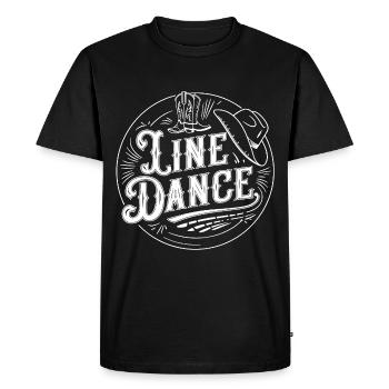 La danse en ligne, mon sport de danse et ma passion - T-shirt Premium bio Homme - noir - Devant - Nico (187cm)