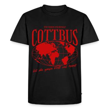 Cottbus Home Football Cadeau - T-shirt Premium bio Homme - noir - Devant - Nico (187cm)