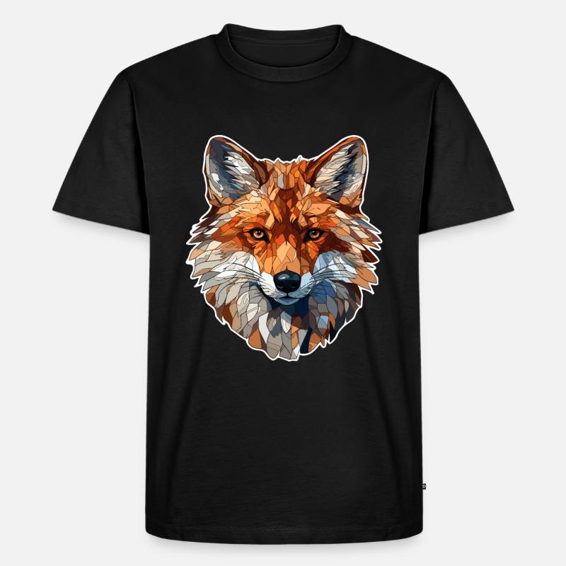 Fuchs - Männer Premium Bio T-Shirt - Schwarz