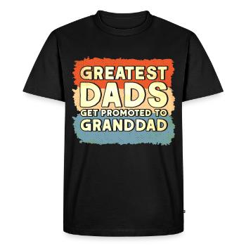 Papa Grand-père Grand-père Cadeau - T-shirt Premium bio Homme - noir - Devant - Nico (187cm)