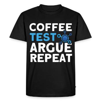 Qa Engineer QA Tester Testeur de logiciels - T-shirt Premium bio Homme - noir - Devant - Nico (187cm)