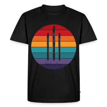 Rétro Ski nautique Sports nautiques - T-shirt Premium bio Homme - noir - Devant - Nico (187cm)