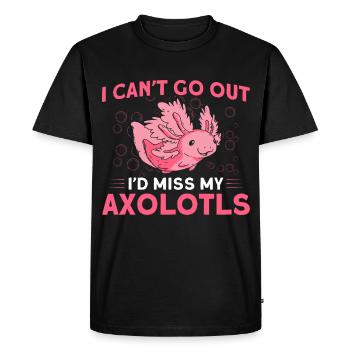 Axolotl Axolotl Propriétaire Axolotl Amphibian Gift - T-shirt Premium bio Homme - noir - Devant - Nico (187cm)