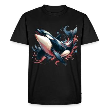 Orque Épaulard - T-shirt Premium bio Homme - noir - Devant - Nico (187cm)