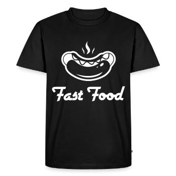 Hot Dogs Restauration rapide Idée cadeau de nourriture - T-shirt Premium bio Homme - noir - Devant - Nico (187cm)