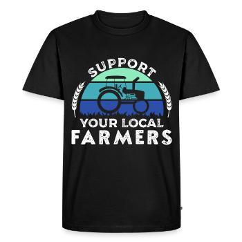 Farmer Farmer Country Life Farmer Gift Saying - Men's Premium Organic T-Shirt - black - Front - Nico (187cm)