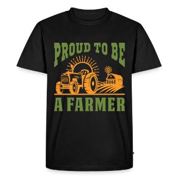 Farm Life Farmer auer Gift Saying Country Life - Men's Premium Organic T-Shirt - black - Front - Nico (187cm)